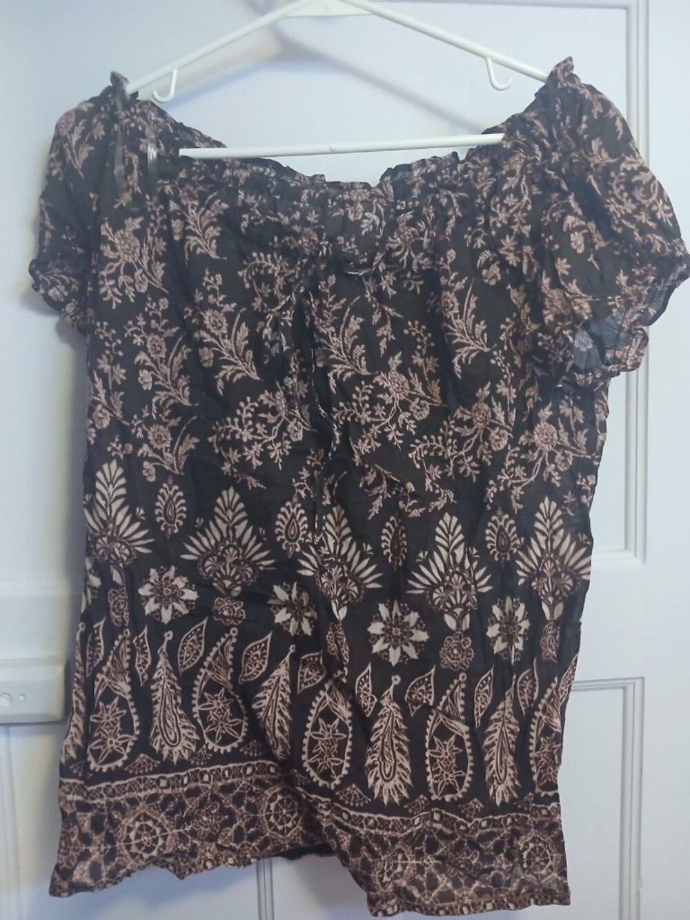 Axcess Womens M Brown and Pink Top